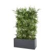 Haie de bambou artificielle l 100 cm H 150 cm avec pot