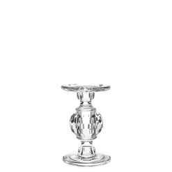 Lot de 3 bougeoirs en verre H 22 cm - 29,9 cm - 34,5 cm