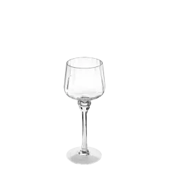 Lot de 3 bougeoirs en verre transparents sur pied H 30-38-46 cm