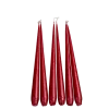 Lot de 6 bougies effilées cassis H 32 cm