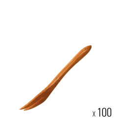 Lot de 100 fourchettes bambou 9 cm