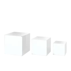 Lot de 3 réhausses blanches