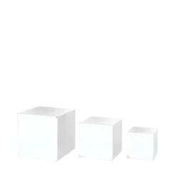 Lot de 3 réhausses blanches