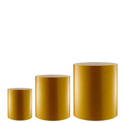 Lot de 3 réhausses cylindre Strass or