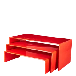 Lot de 3 réhausses gigognes rouges