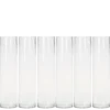 Lot de 6 vases cylindriques en verre Ø 10 cm H 40 cm