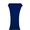 Mange-debout acier carré houssé bleu 60 x 60 cm H 111 cm