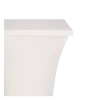 Mange-debout acier carré houssé blanc 60 x 60 cm H 111 cm