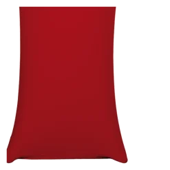 Mange-debout acier carré houssé rouge 60 x 60 cm H 111 cm