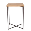 Mange-debout croisé acier plateau bois 65 x 65 cm H 100 cm