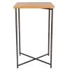 Mange-debout croisé acier plateau bois 65 x 65 cm H 110 cm