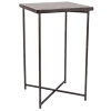 Mange-debout croisé acier plateau noir 65 x 65 cm H 110 cm