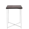 Mange-debout croisé blanc plateau noir 65 x 65 cm H 90 cm