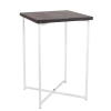 Mange-debout croisé blanc plateau noir 65 x 65 cm H 100 cm