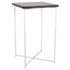 Mange-debout croisé blanc plateau noir 65 x 65 cm H 110 cm