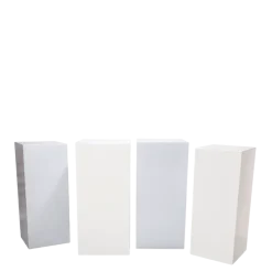 Mange-debout Cube Blanc & gris - ensemble de 4- 96h