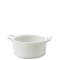 Mini cocotte porcelaine blanche Ø 7,2 cm H 3,5 cm 8 cl