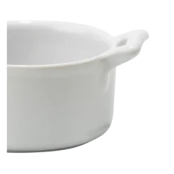 Mini cocotte porcelaine blanche Ø 7,2 cm H 3,5 cm 8 cl