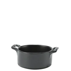 Mini cocotte porcelaine noire Ø 7,2 cm H 3,5 cm 8 cl