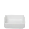 Mini plat carré blanc 6,5 x 6,5 cm H 3 cm 4 cl