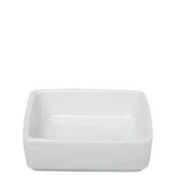 Mini plat carré blanc 6,5 x 6,5 cm H 3 cm 4 cl
