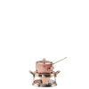 Mini poêlon Ø 9 cm avec réchaud et couvercle