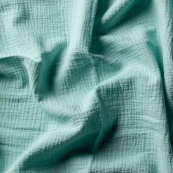 ML Gaze coton turquoise larg 130 cm