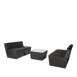 Module central Cône noir 75 x 75 cm H 75 cm