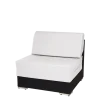 Module central Lounge tressé gris 80 x 80 cm H 67 cm