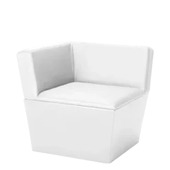 Module d'angle Cône blanc 75 x 75 cm H 75 cm