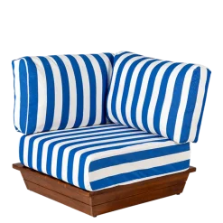 Module d'angle Lounge Beach Club Blue 76 x 76 cm H 70 cm