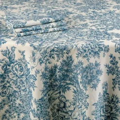 Nappage Toile de Jouy bleu