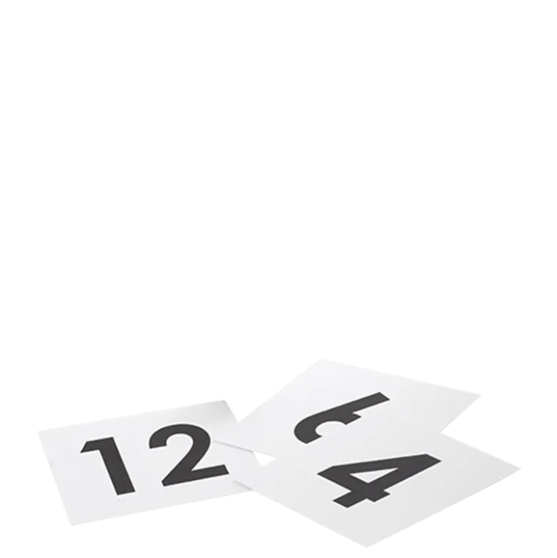 Numéro de table carré souple 1 à 50