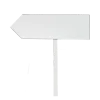 Panneau de direction pied blanc (gauche) H 100 Délai 24h