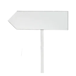 Panneau de direction pied blanc (gauche) H 100 Délai 24h
