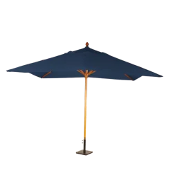 Parasol Louisiane bleu 300 x 300 cm + socle acier 30 x 30