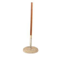 Parasol Louisiane écru 300 x 300 cm + socle granit Ø 50 cm