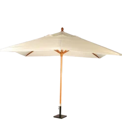 Parasol Louisiane écru 300 x 300 cm + socle acier 30 x 30 cm