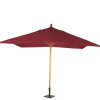 Parasol Louisiane rouge vif 300 x 300 cm + socle acier 30 x 30 cm