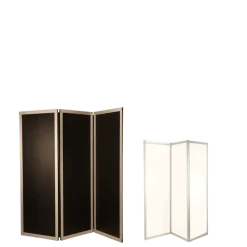 Paravent black and white 3 feuilles L 210 cm (70 x 3) H 186 cm