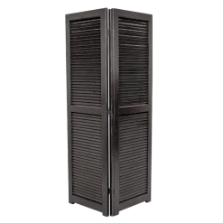 Paravent Louisiane noir 2 feuilles L 130 cm (65 x 2) H 205 cm