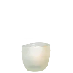 Photophore Capri blanc Ø int 5 cm Ø ext 6,5 cm H 6 cm