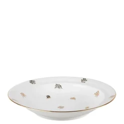 Plat creux Vintage blanc et doré Ø 27-32 cm