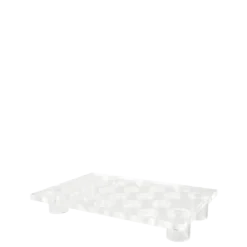 Plateau bubbles plexi sur pied 55 x 35 cm H 8 cm