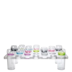 Plateau bubbles plexi sur pied 55 x 35 cm H 14 cm