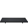 Plateau Iko noir mat 40 x 30 cm sur pied H 2.8 cm