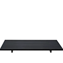 Plateau Iko noir mat 40 x 30 cm sur pied H 2.8 cm
