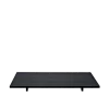 Plateau Iko noir mat 30 x 20 cm sur pied H 2.8 cm