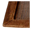 Plateau rectangulaire Louisiane 46 x 63 cm avec plaque en verre