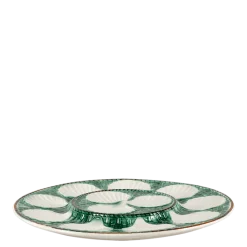 Plat à huître Vintage vert Ø 34 cm